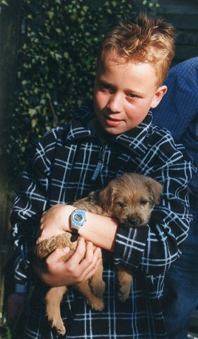 Ezra als 8 weken oude pup